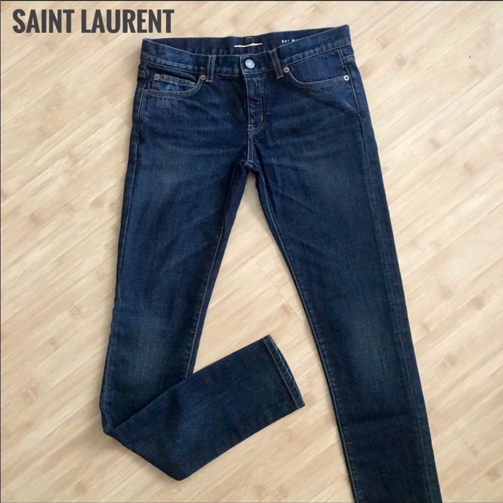 Saint Laurent Paris Skinny Jeans Dark Washed 26